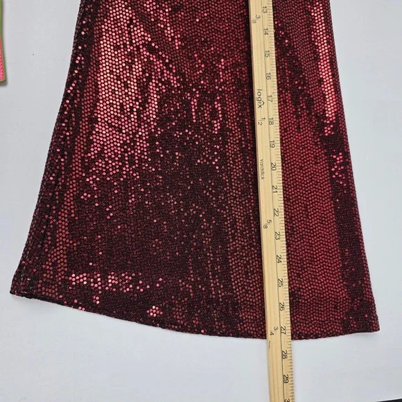 Torrid 1X Red Sequin Halter Tank Top Glitter Sparkle Night Out Party - Picture 9 of 9